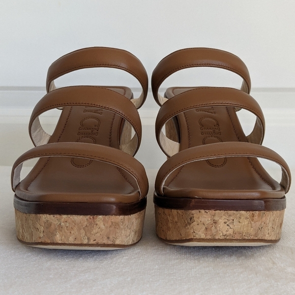 Jimmy Choo Athenia Sandal Strappy Slide Platform Wedge Open Toe Brown EU39 9 NIB - Picture 8 of 16